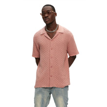 Chemise yacht tricotée rose