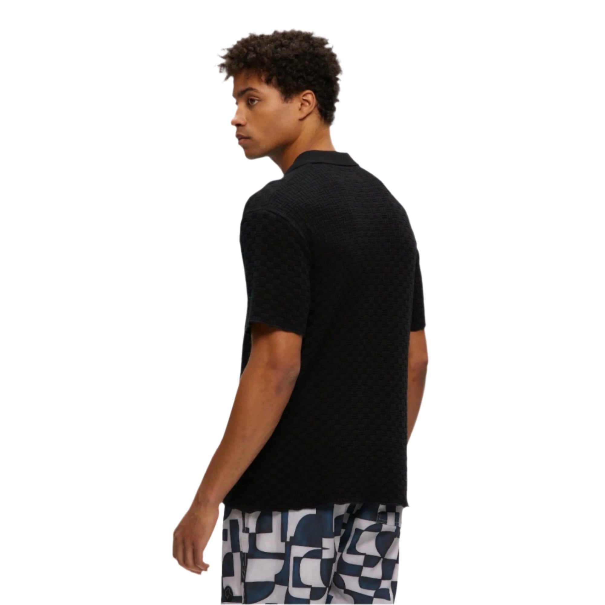 Black Knitted Yacht Shirt