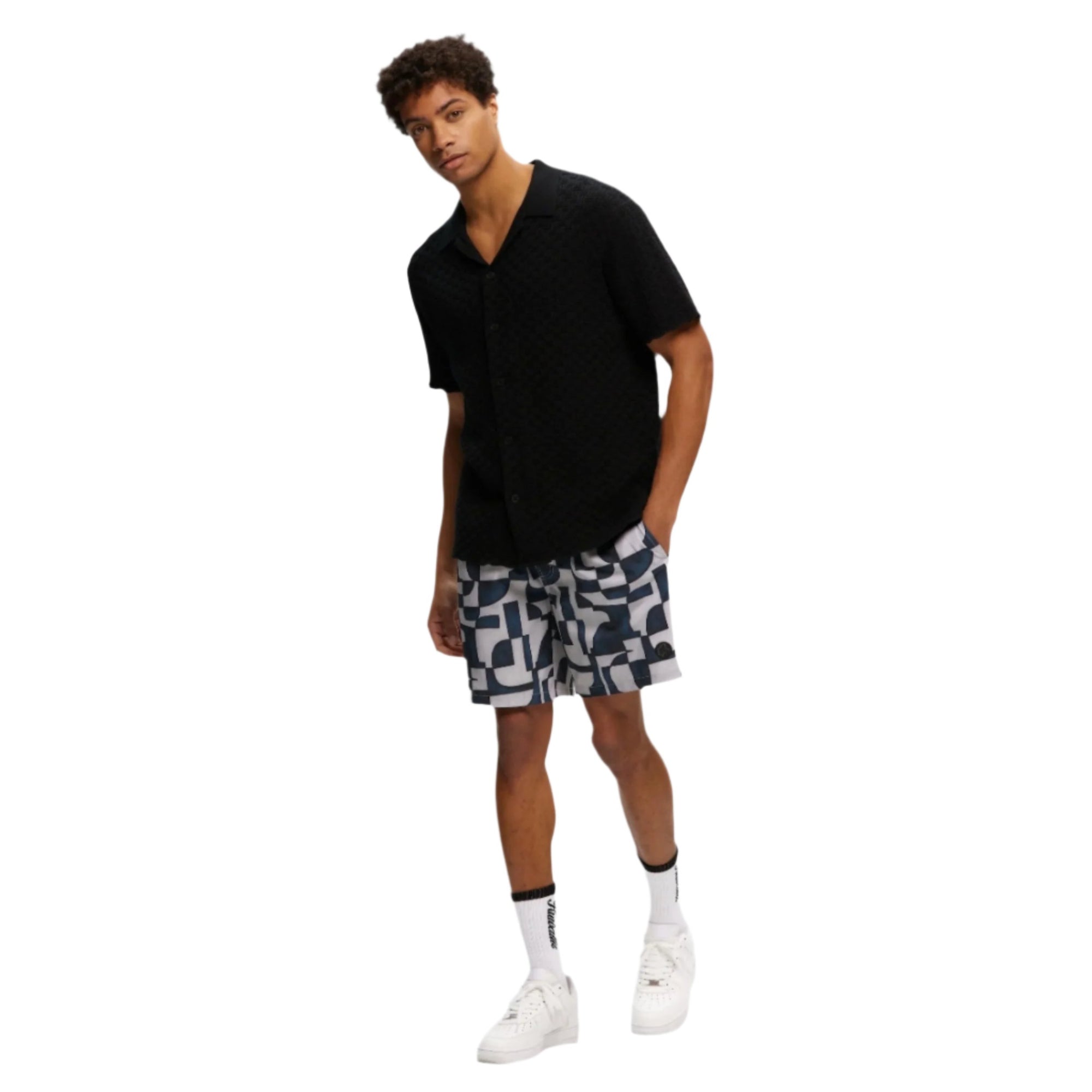 Black Knitted Yacht Shirt