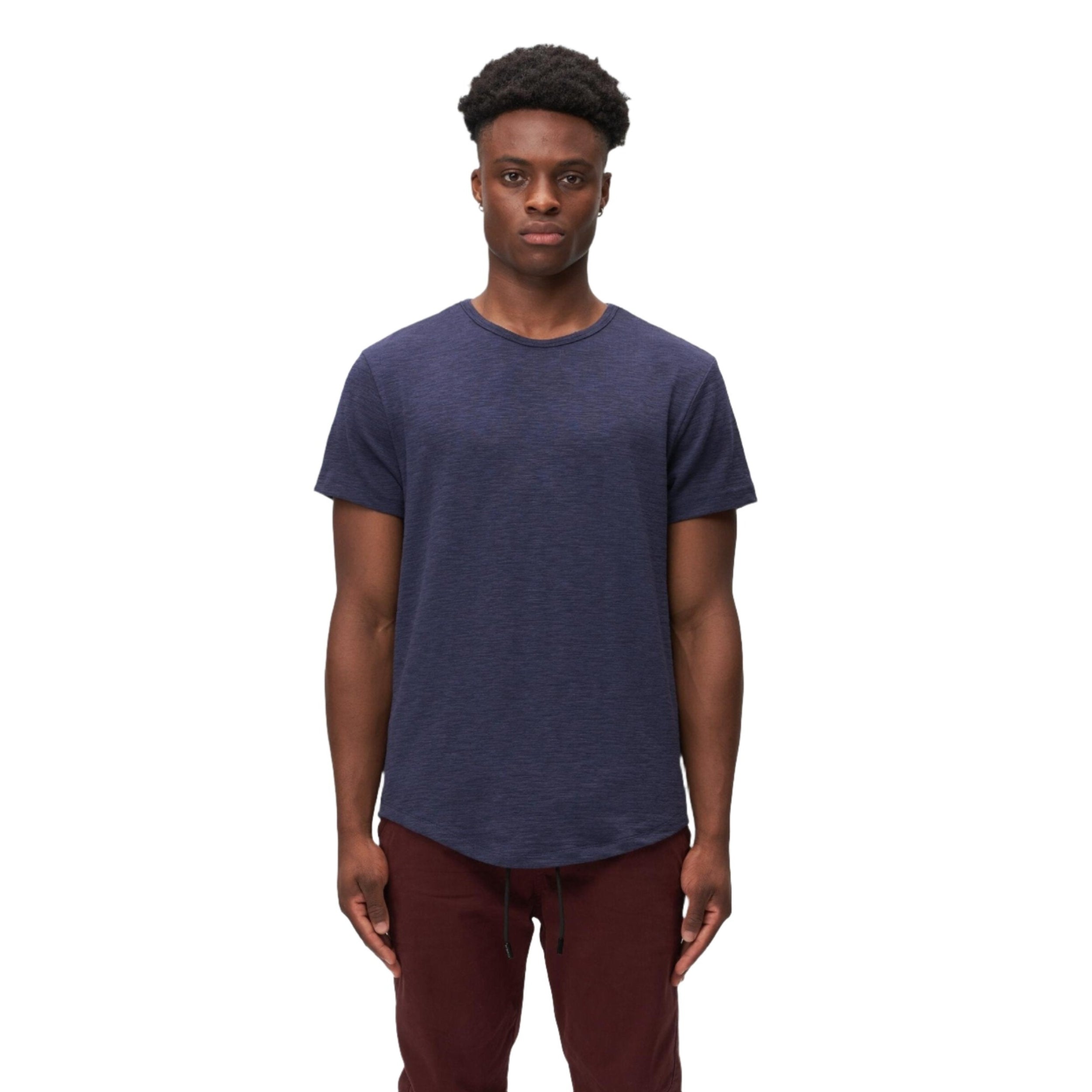 Navy Slub Hi-Lo Tee
