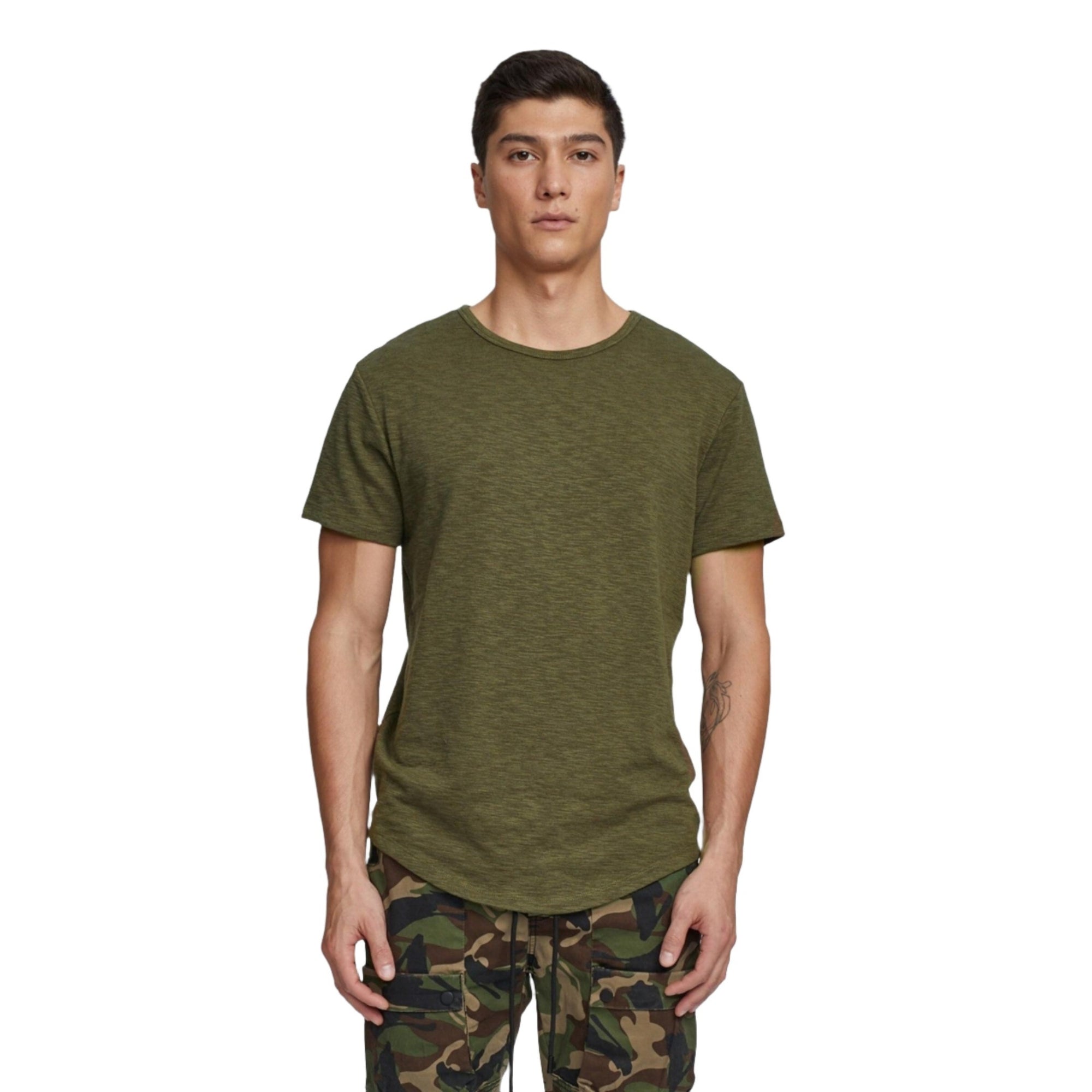 Kuwallatee Olive Slub Hi-Lo Tee
