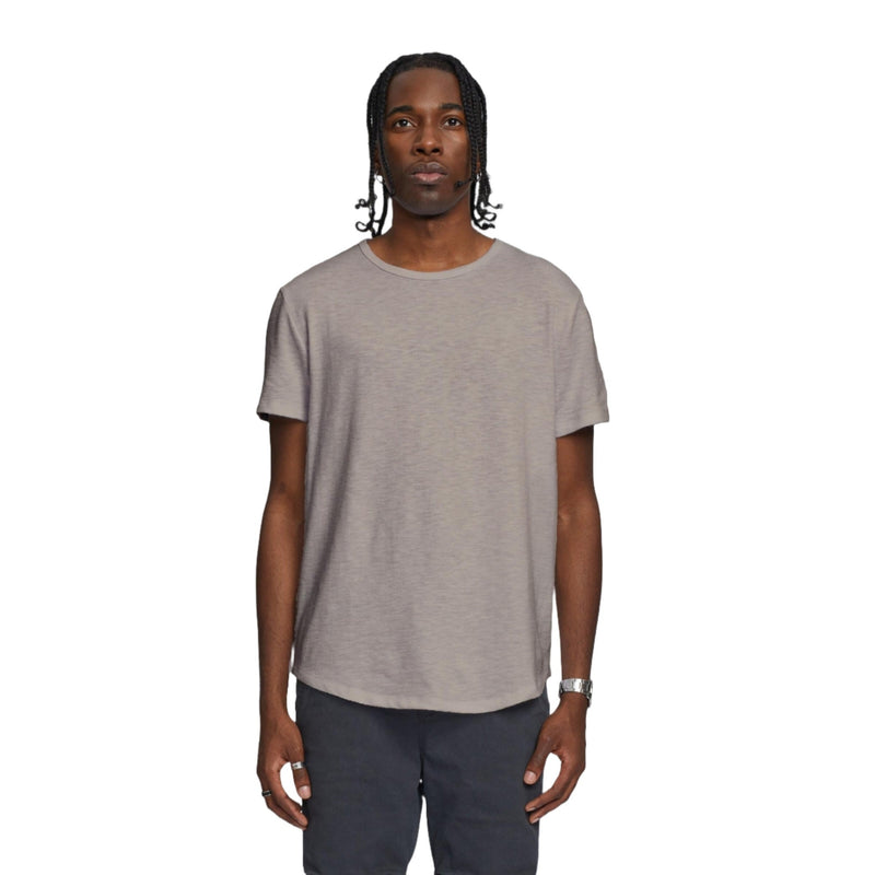 Taupe Slub Hi-Lo Tee