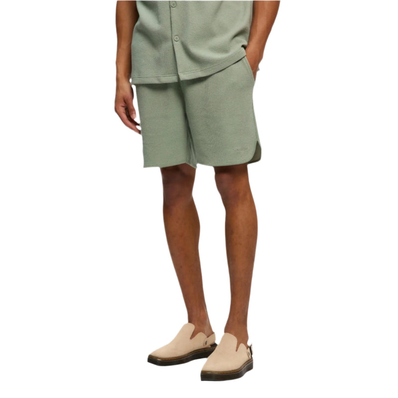 Green Rib Ringer Shorts