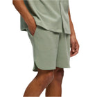 Green Rib Ringer Shorts