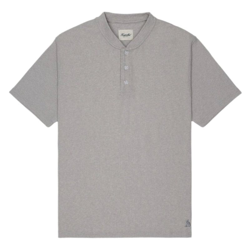 Grey Slub Henley T-Shirt