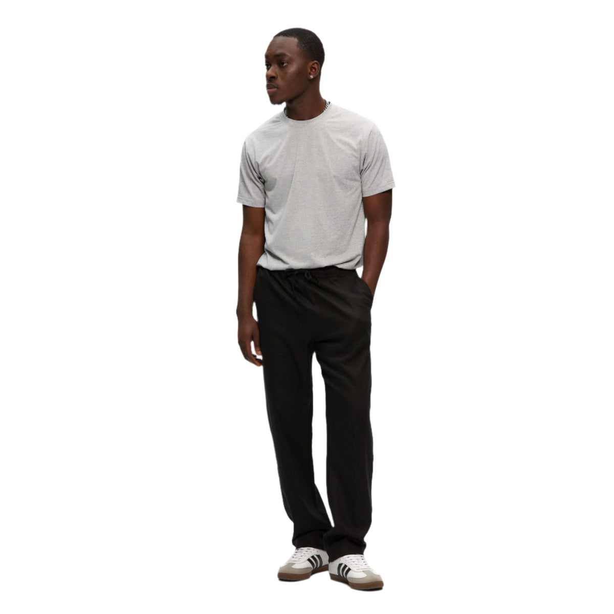 Heather Grey Premium Tek Essential T-Shirt-4