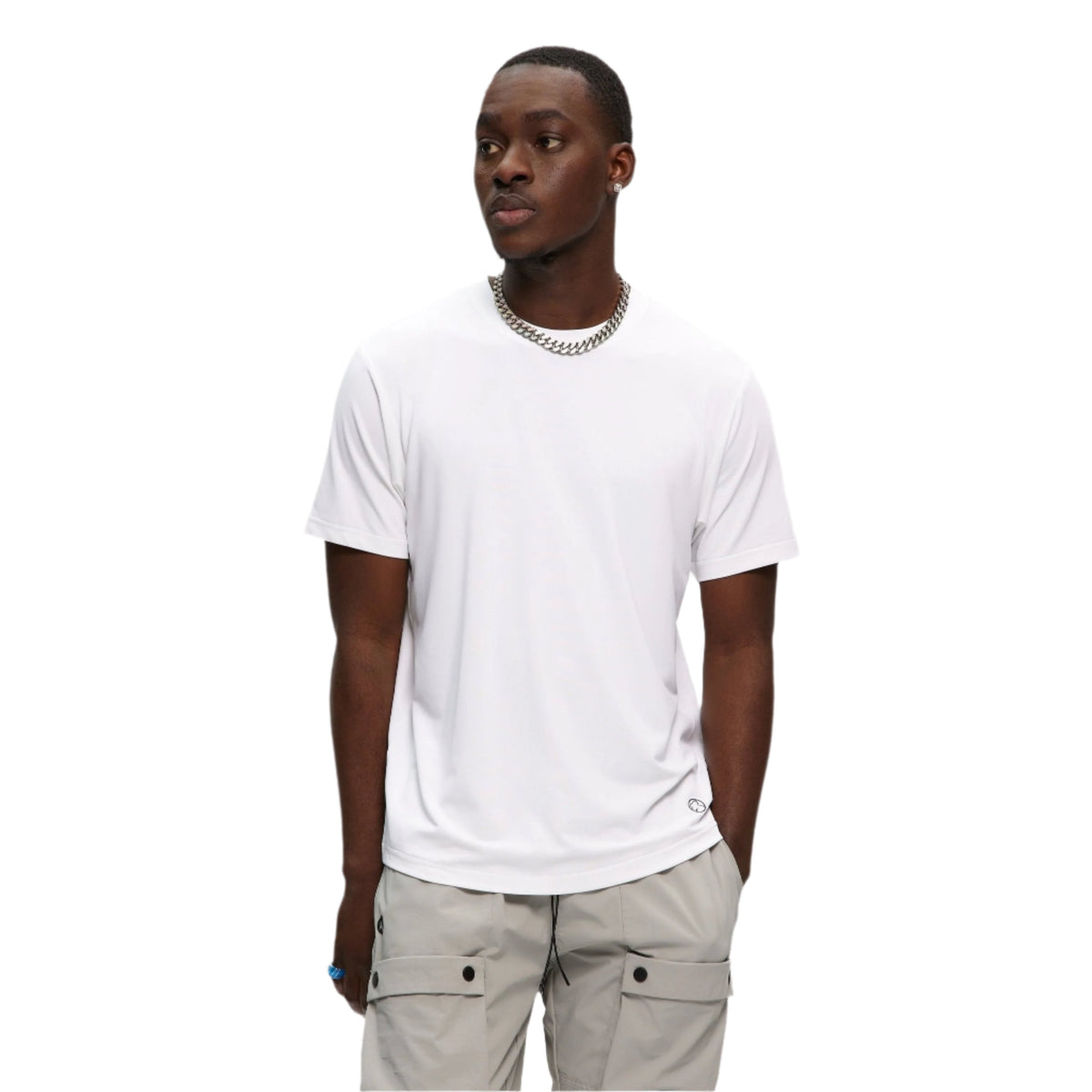 White Premium Tek Essential T-Shirt-2