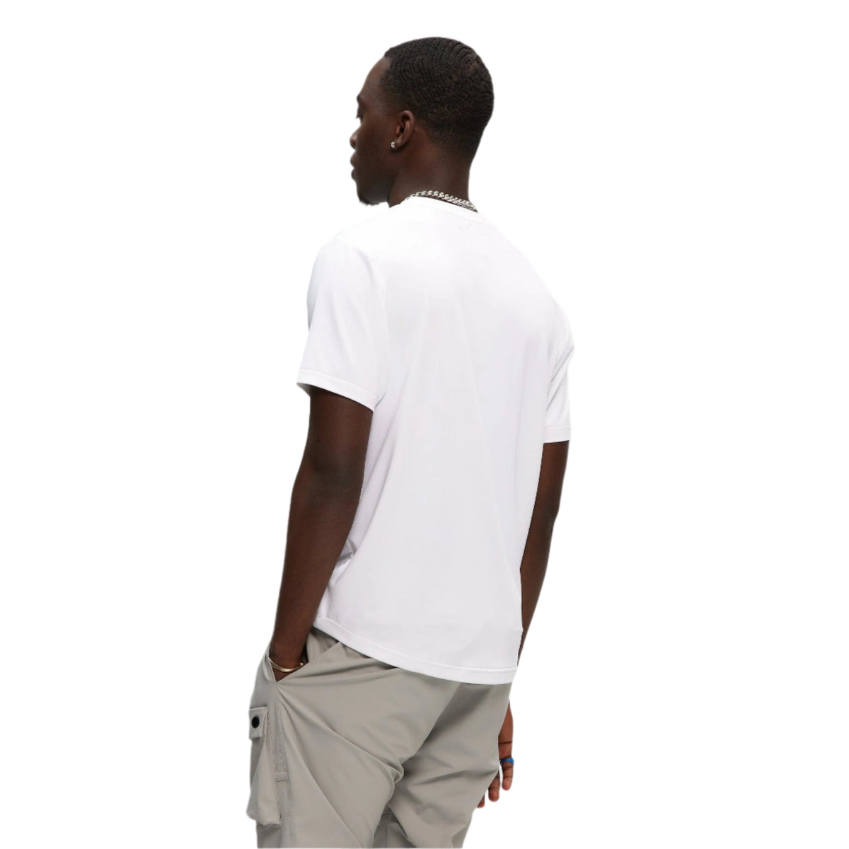 White Premium Tek Essential T-Shirt-3