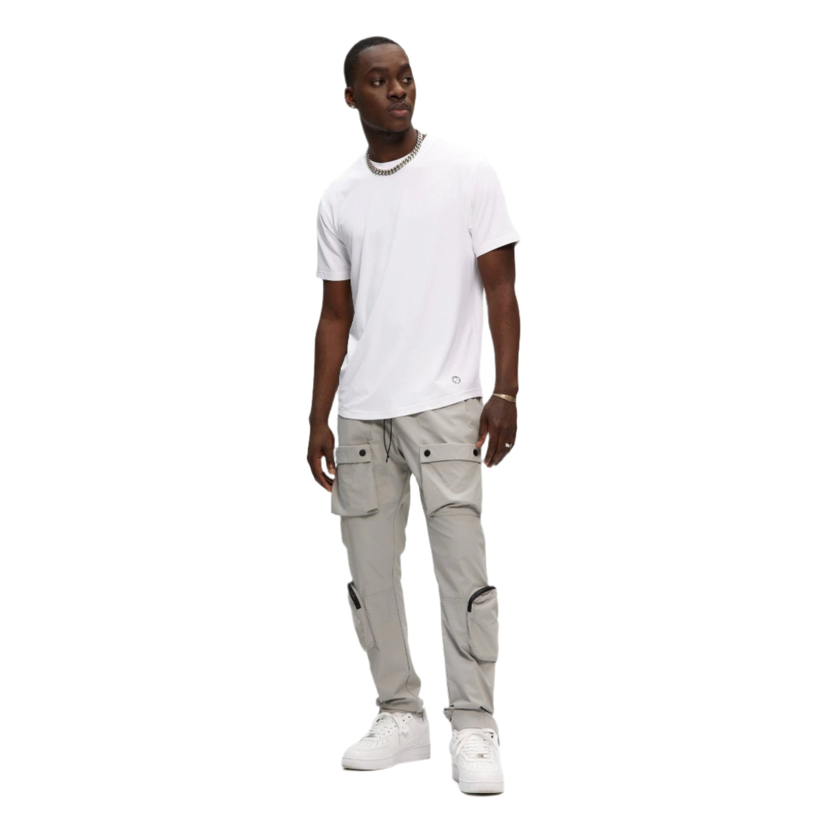 White Premium Tek Essential T-Shirt-4