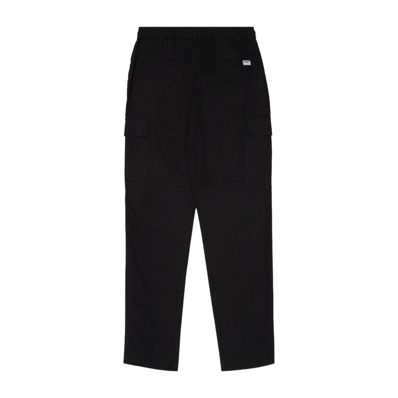 Pantalon cargo en lin noir