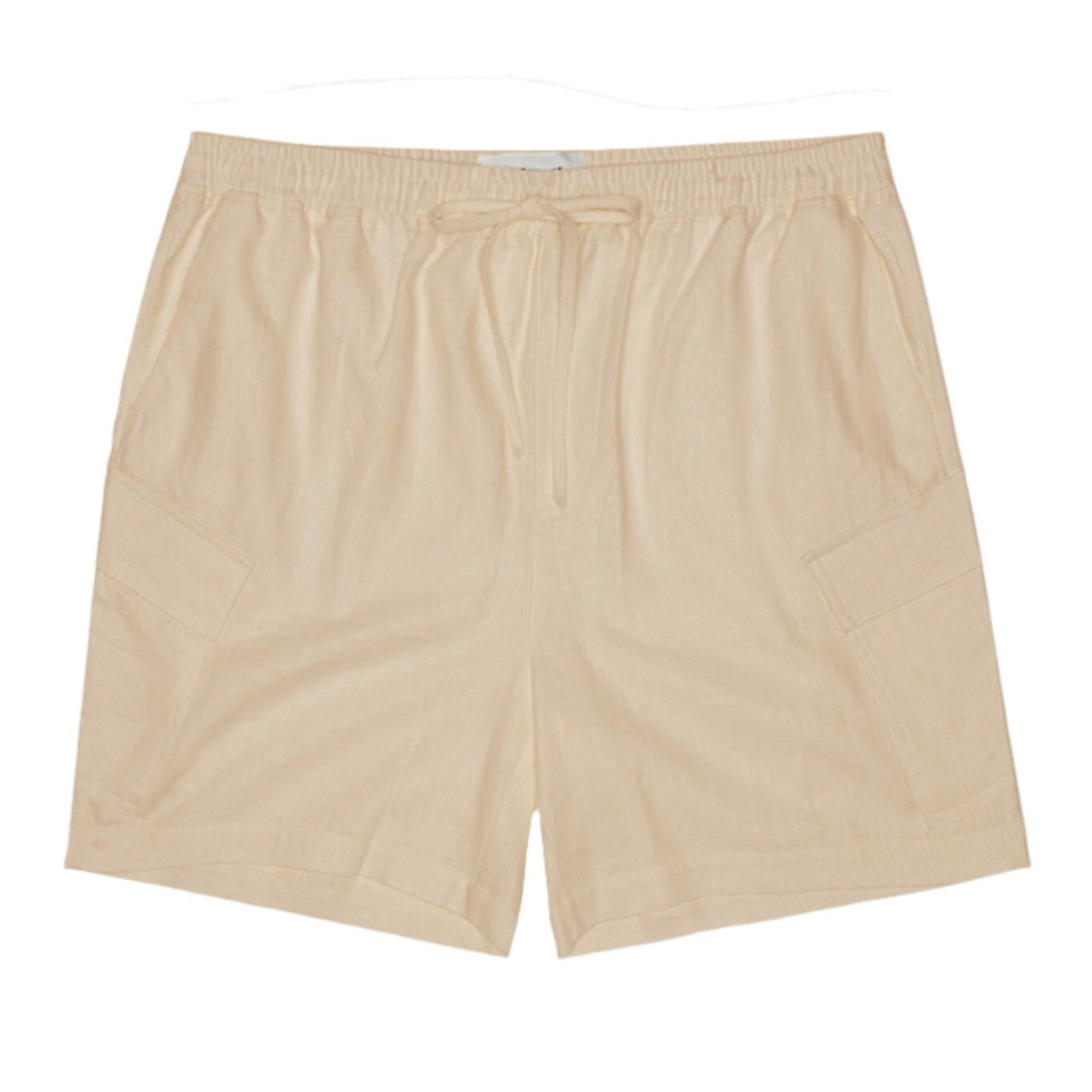 Short cargo en lin beige