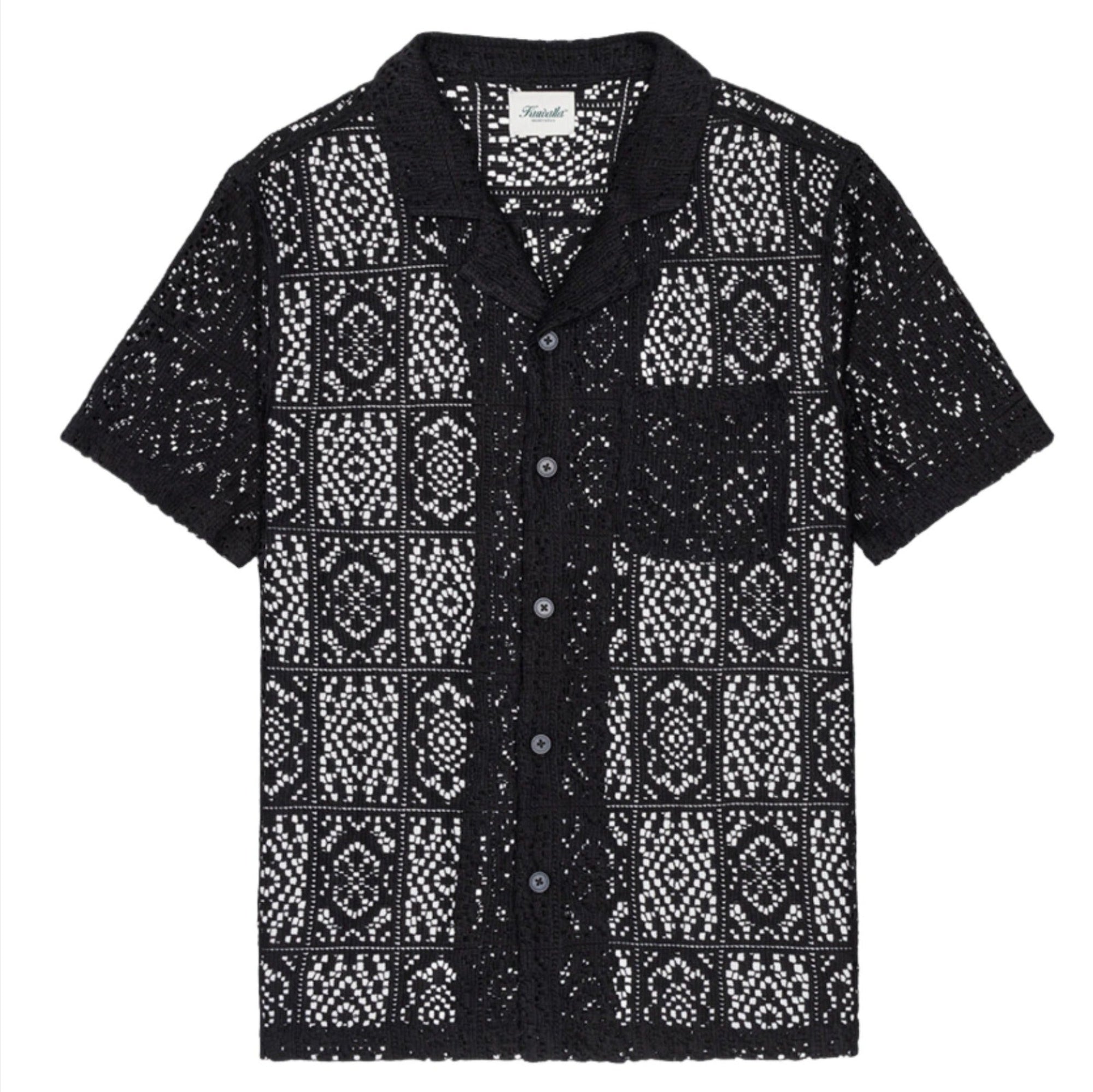 Chemise de yacht en crochet noire