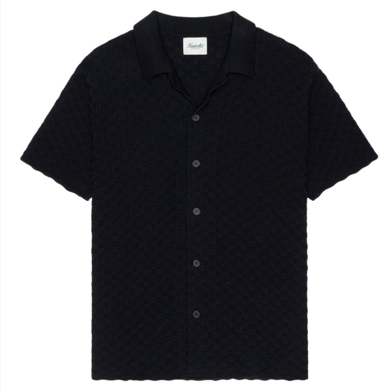Black Knitted Yacht Shirt
