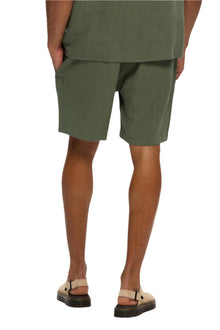 Olive Linen Shorts