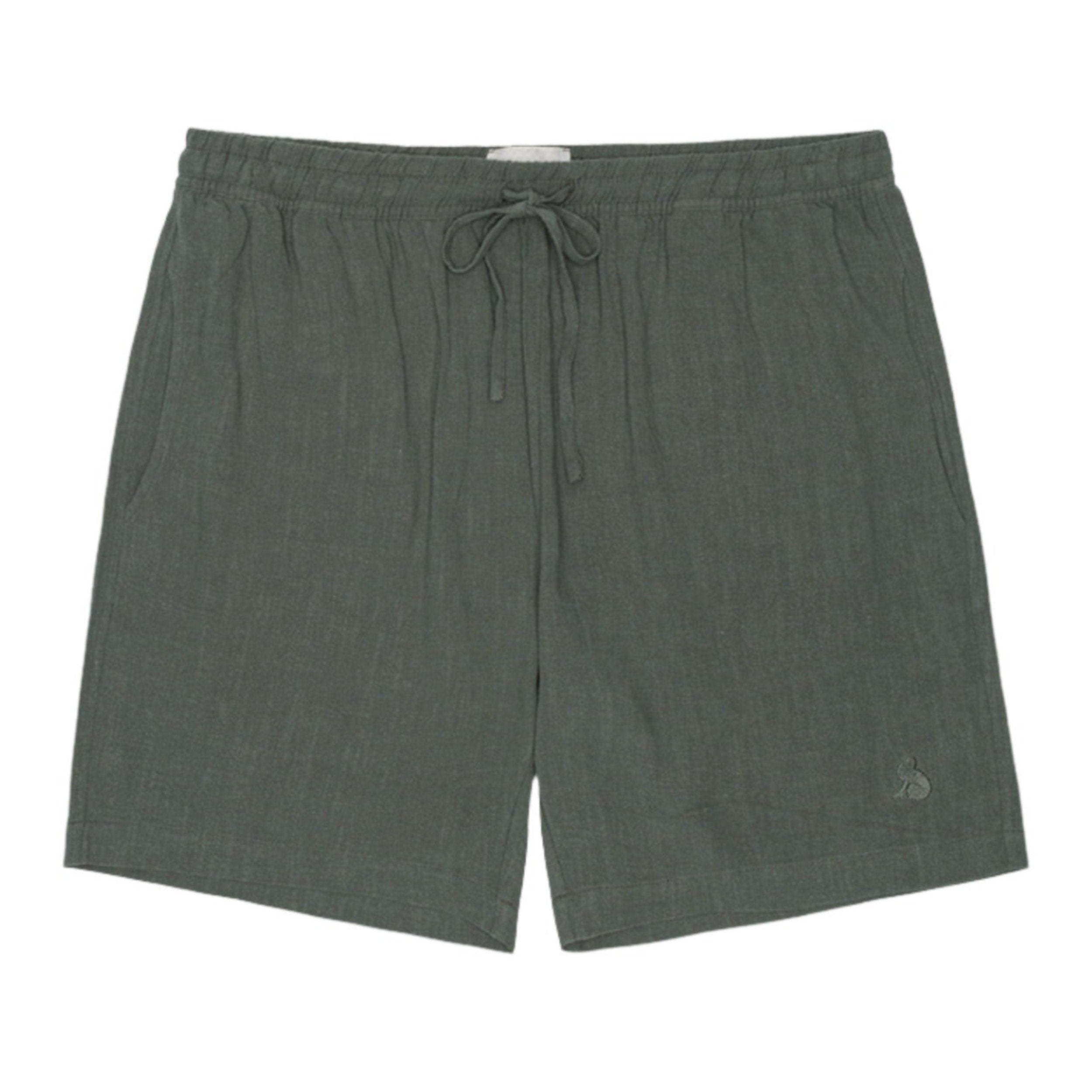 Olive Linen Shorts