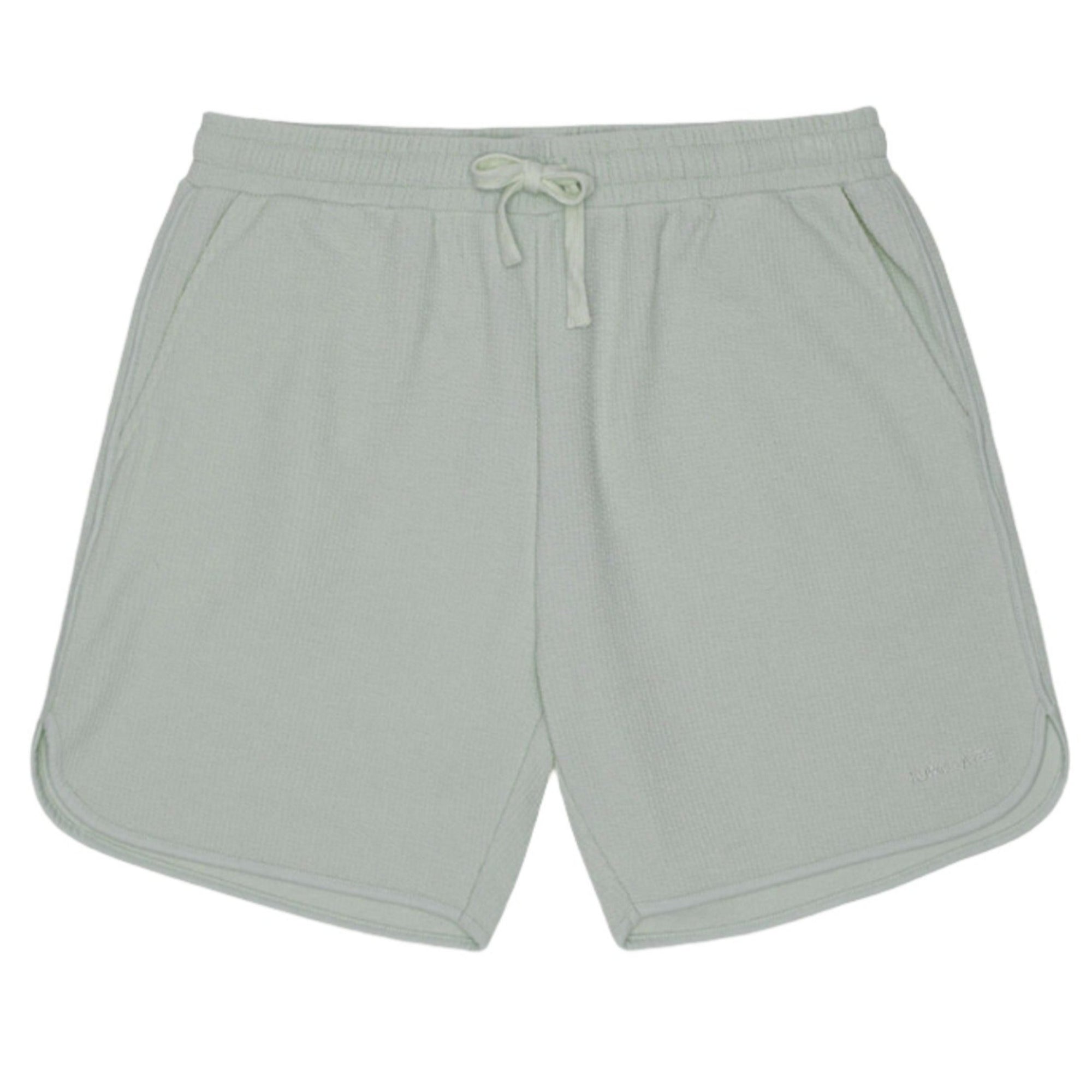 Green Rib Ringer Shorts