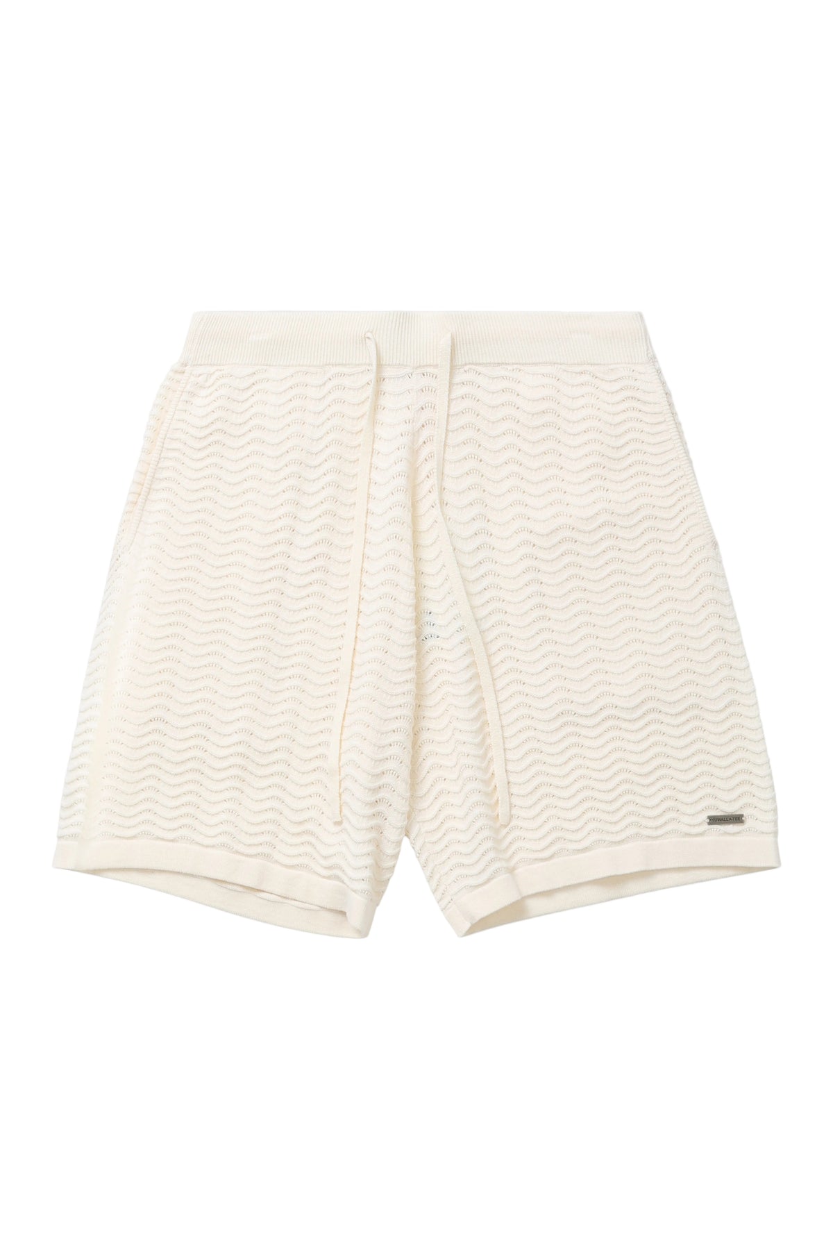 Wave Knit Shorts - White-1