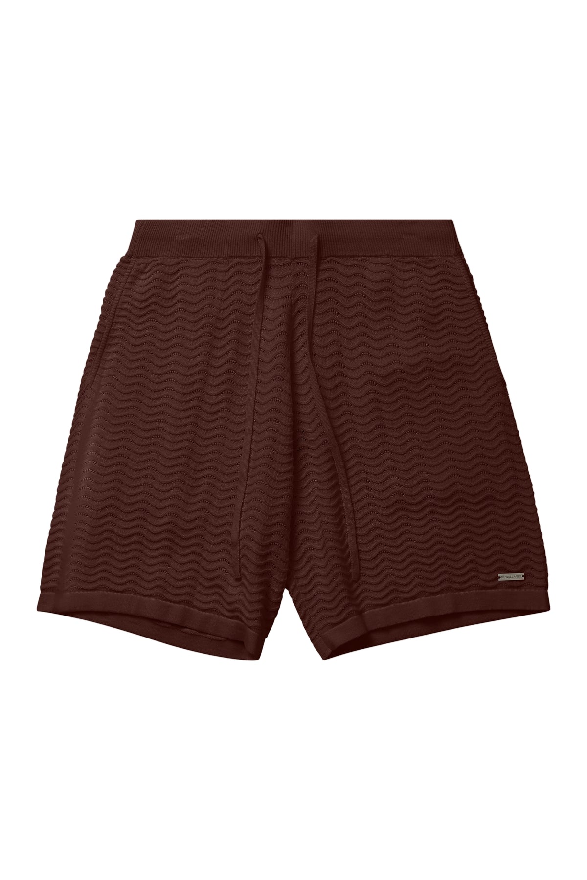 Short en maille ondulée - Marron