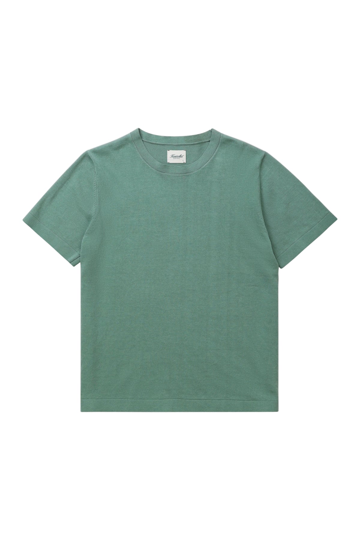 Linen Knit Tee - Aqua-1