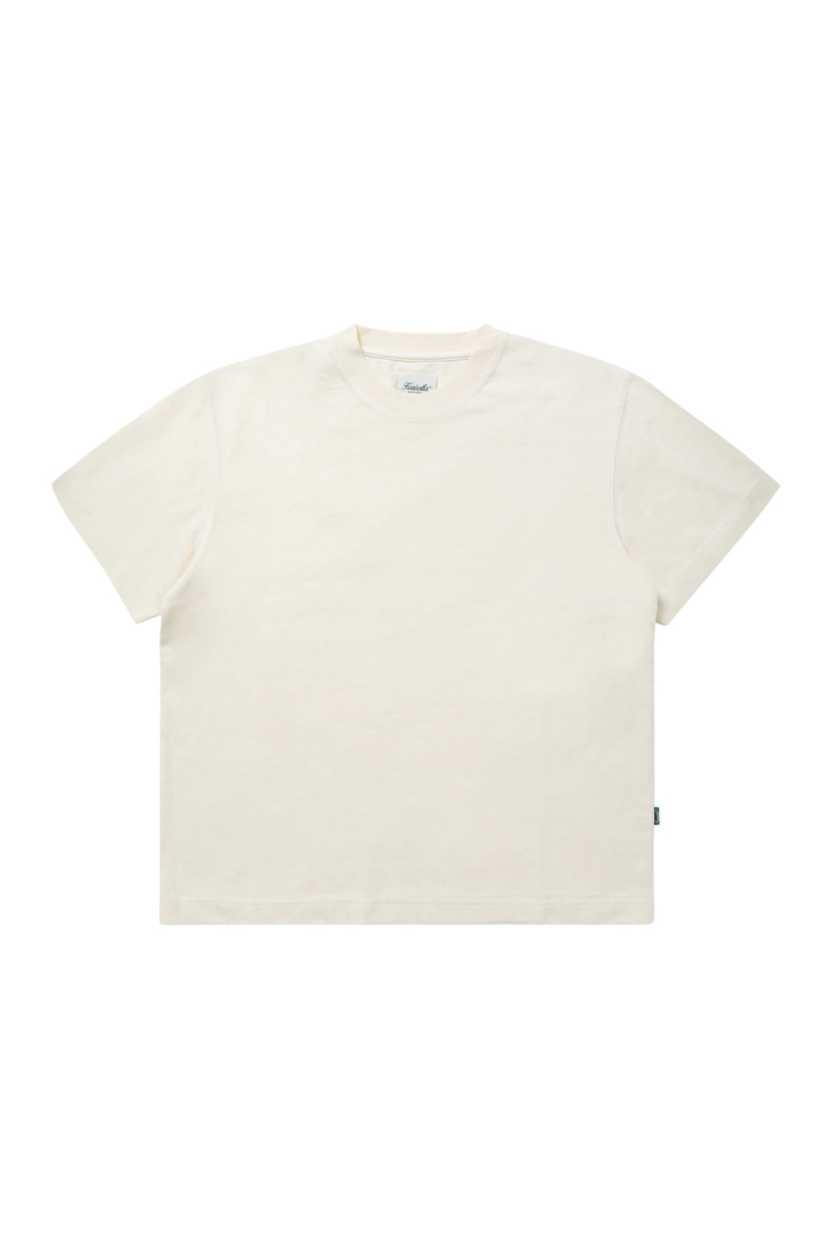 T-shirt en maille de lin - Blanc plat-1