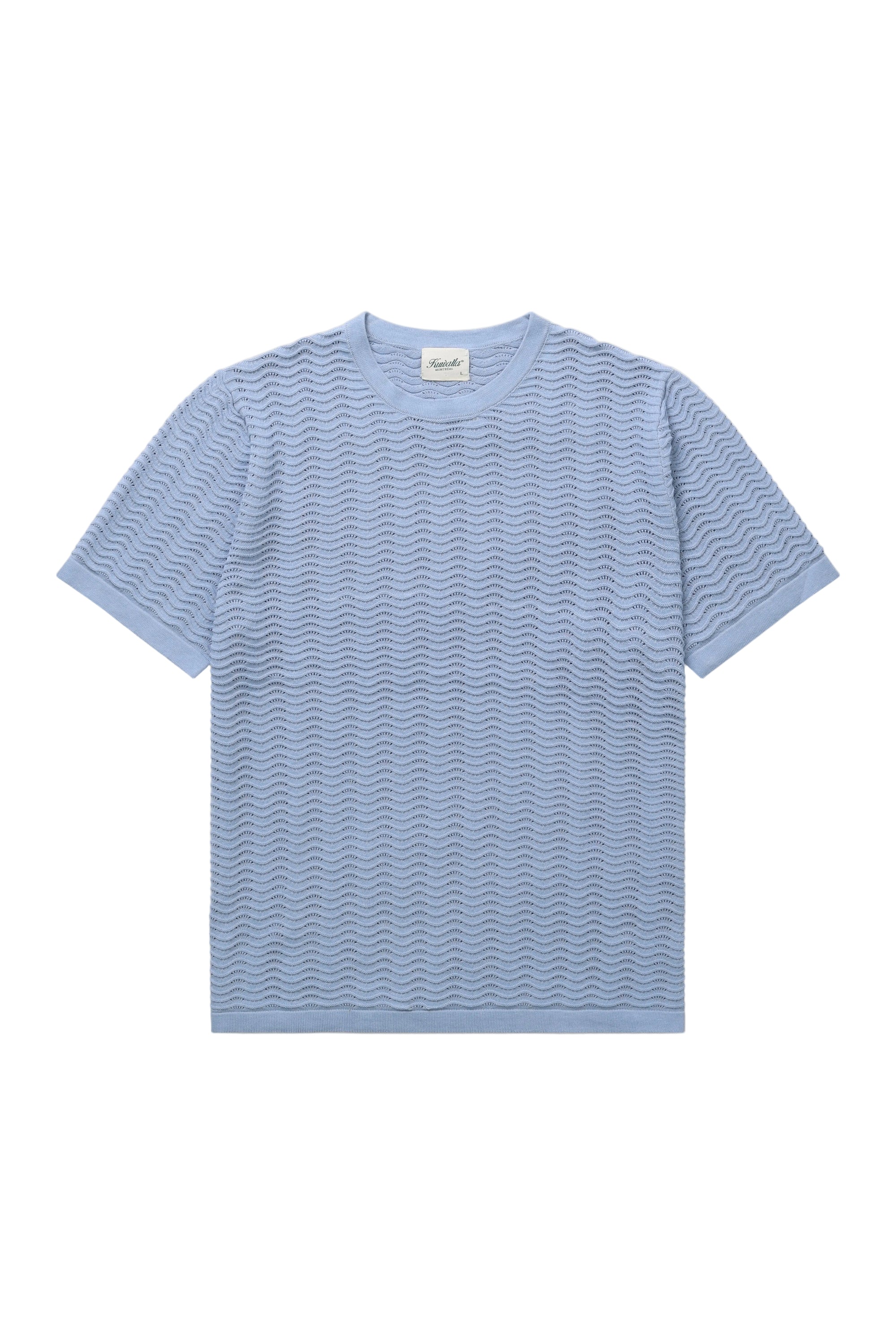T-shirt à maille ondulée - Délavé à la pluie