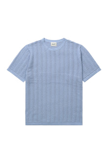 T-shirt à maille ondulée - Délavé à la pluie