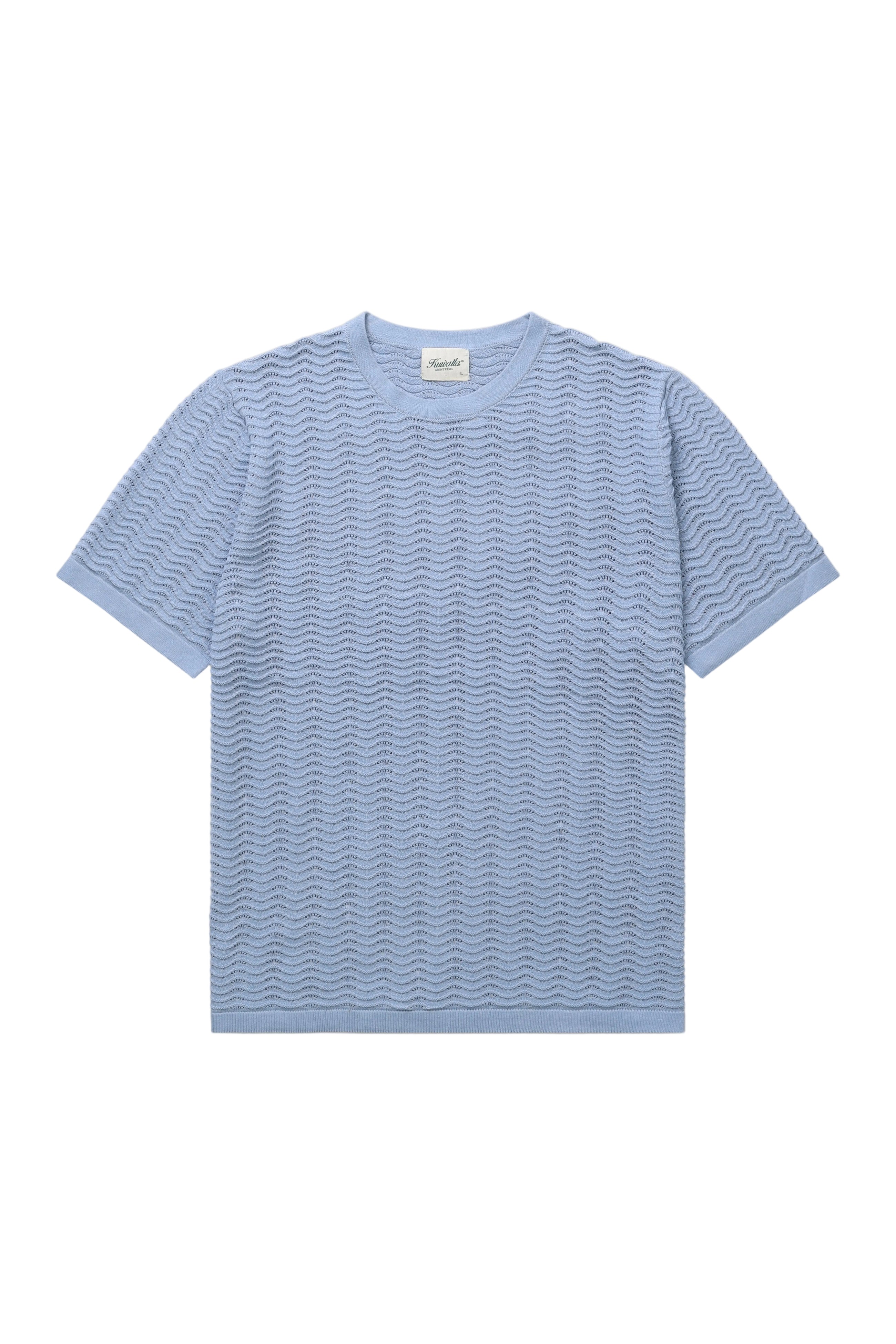 T-shirt à maille ondulée - Délavé à la pluie