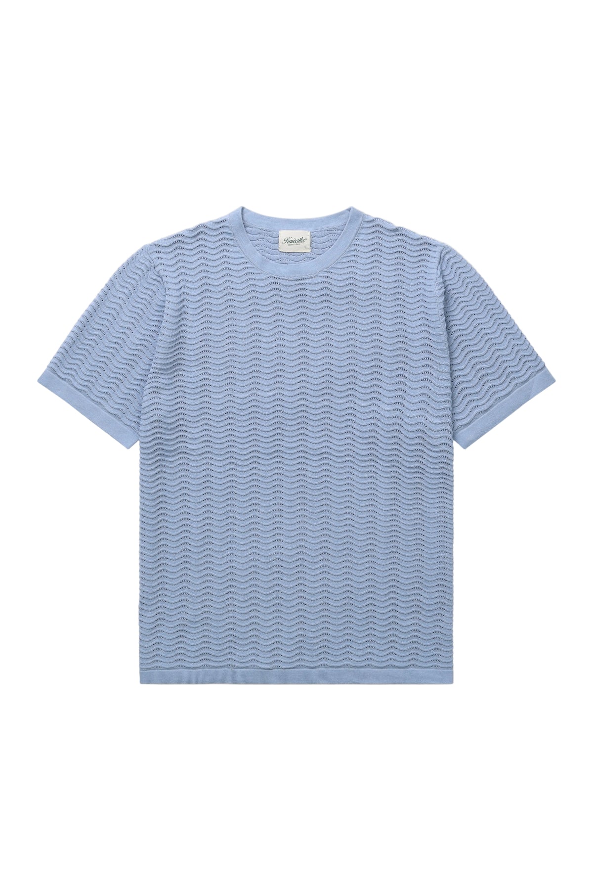 T-shirt à maille ondulée - Délavé à la pluie-1
