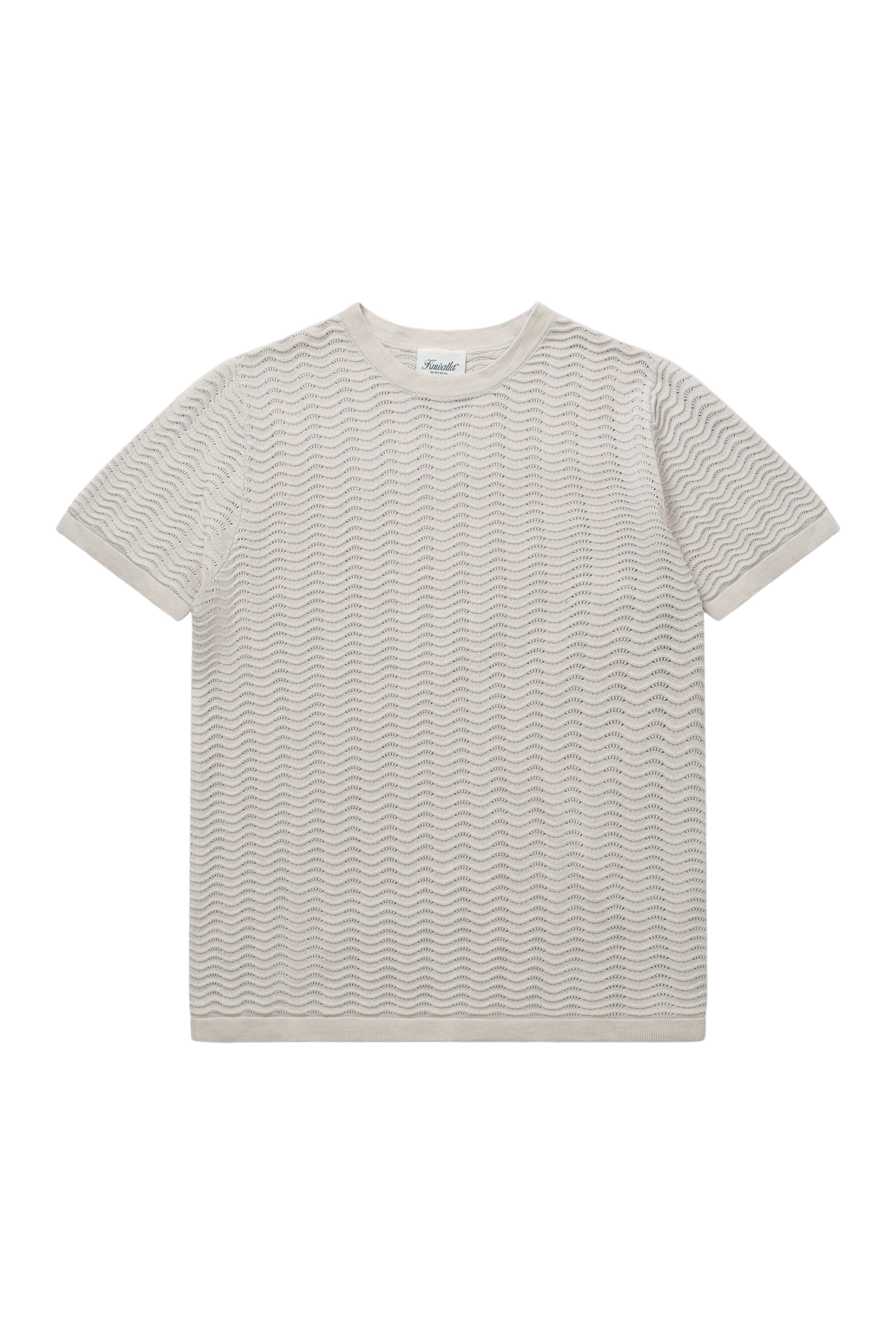 T-shirt à maille ondulée - Sable