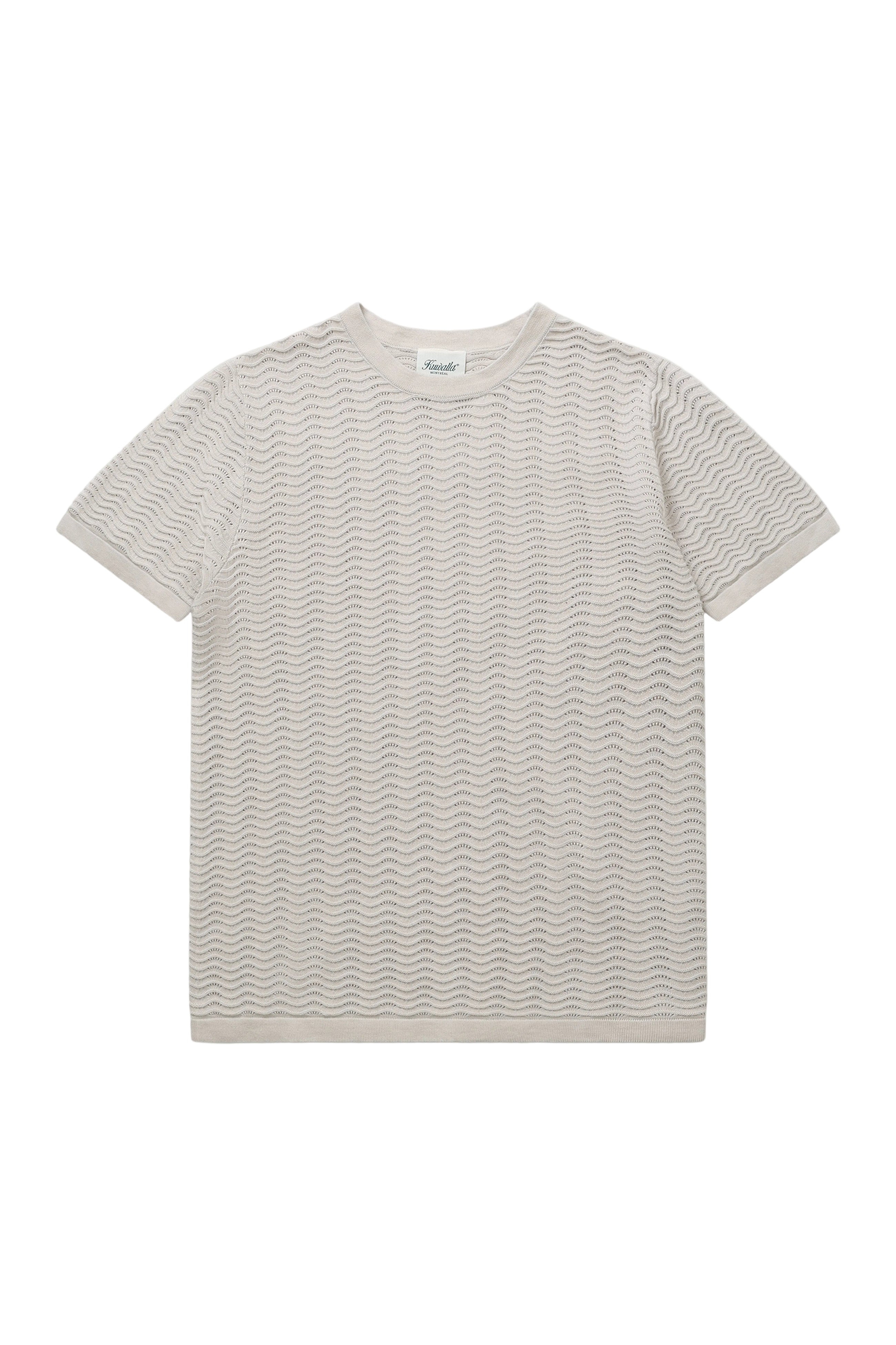 T-shirt à maille ondulée - Sable
