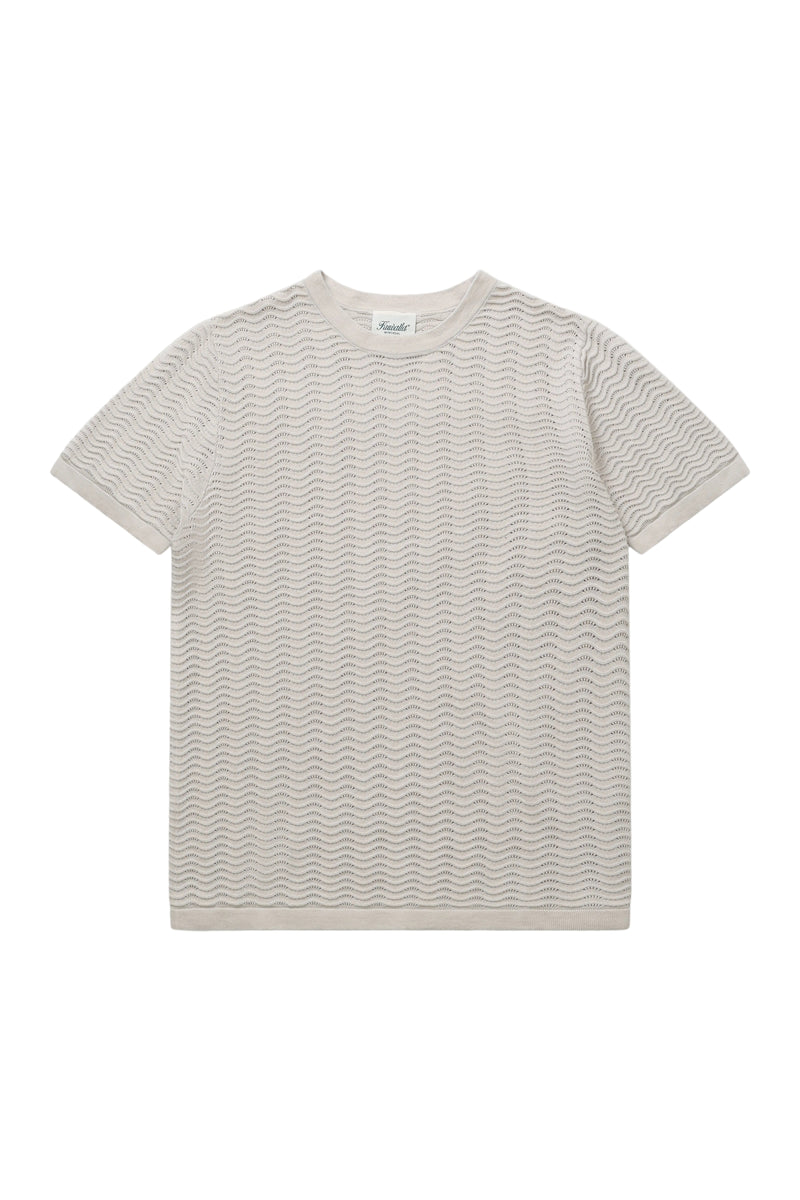 T-shirt à maille ondulée - Sable