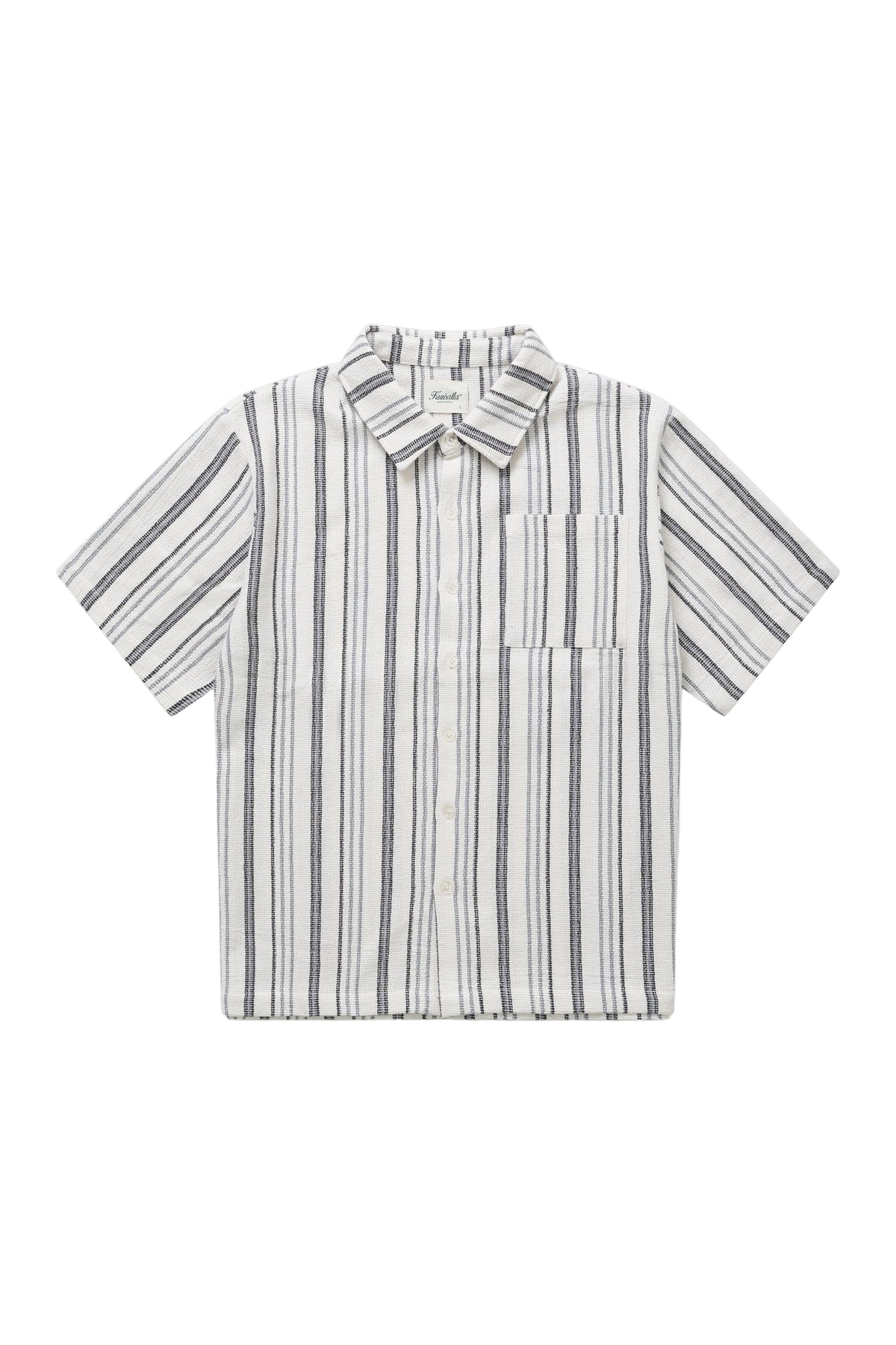 Textured Stripe Shirt - Grey-1