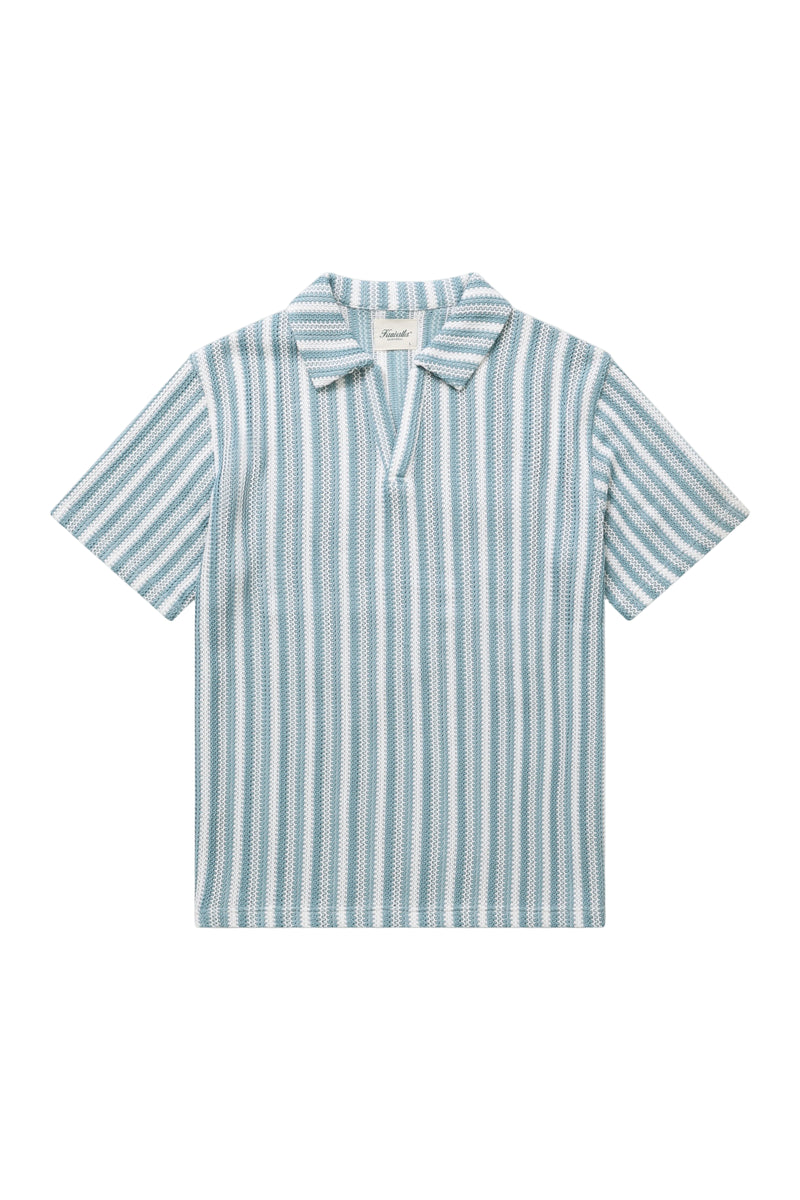 Crochet Beach Polo - Blue