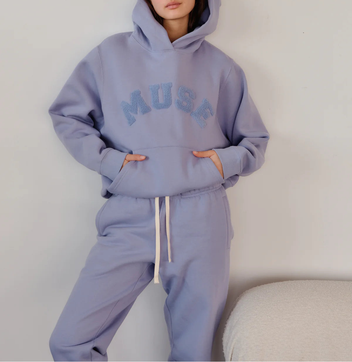 Heavyweight Chenille Hoodie - French Lilac