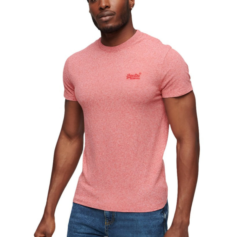 Mid Red Grit Organic Cotton Essentiel T-Shirt