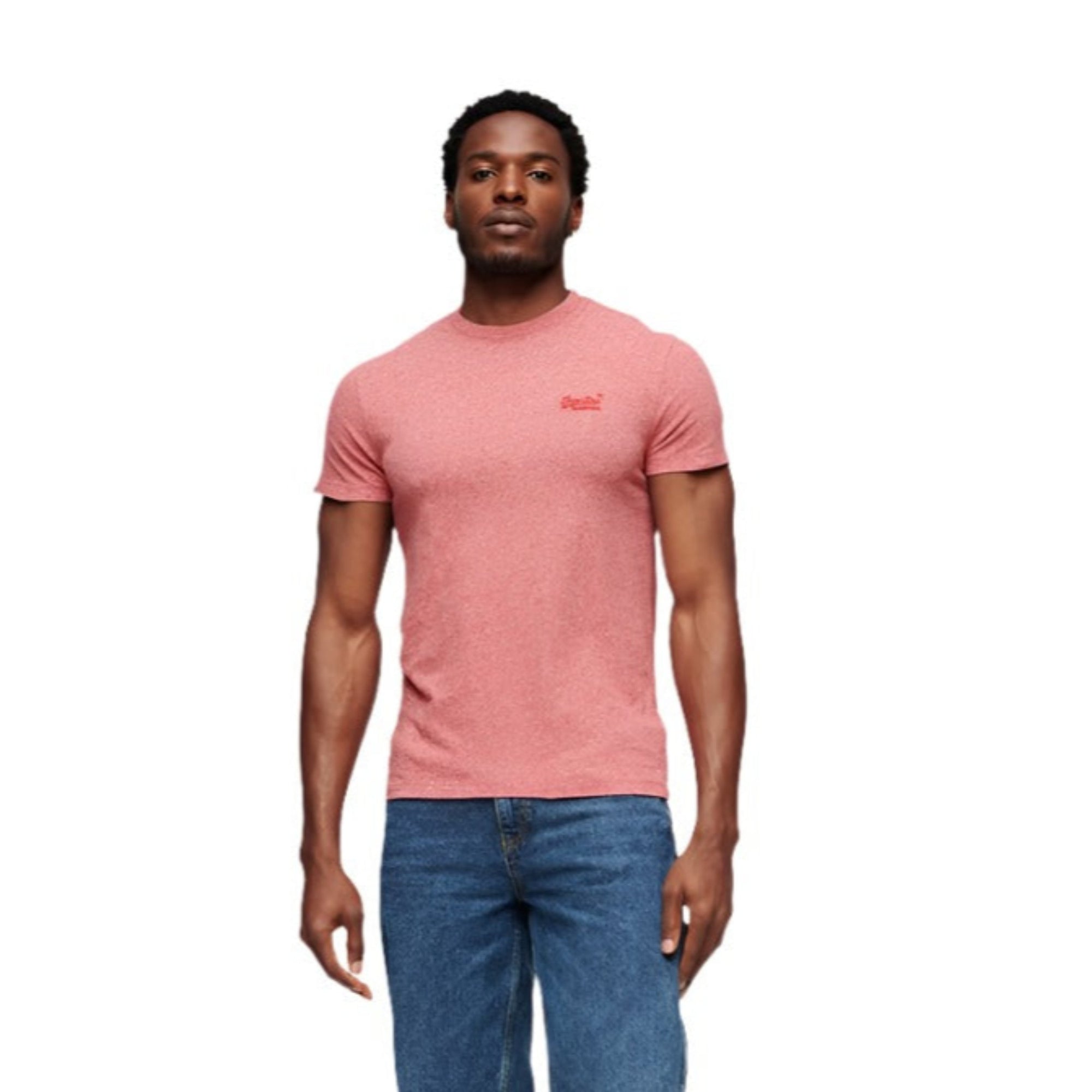 Mid Red Grit Organic Cotton Essentiel T-Shirt