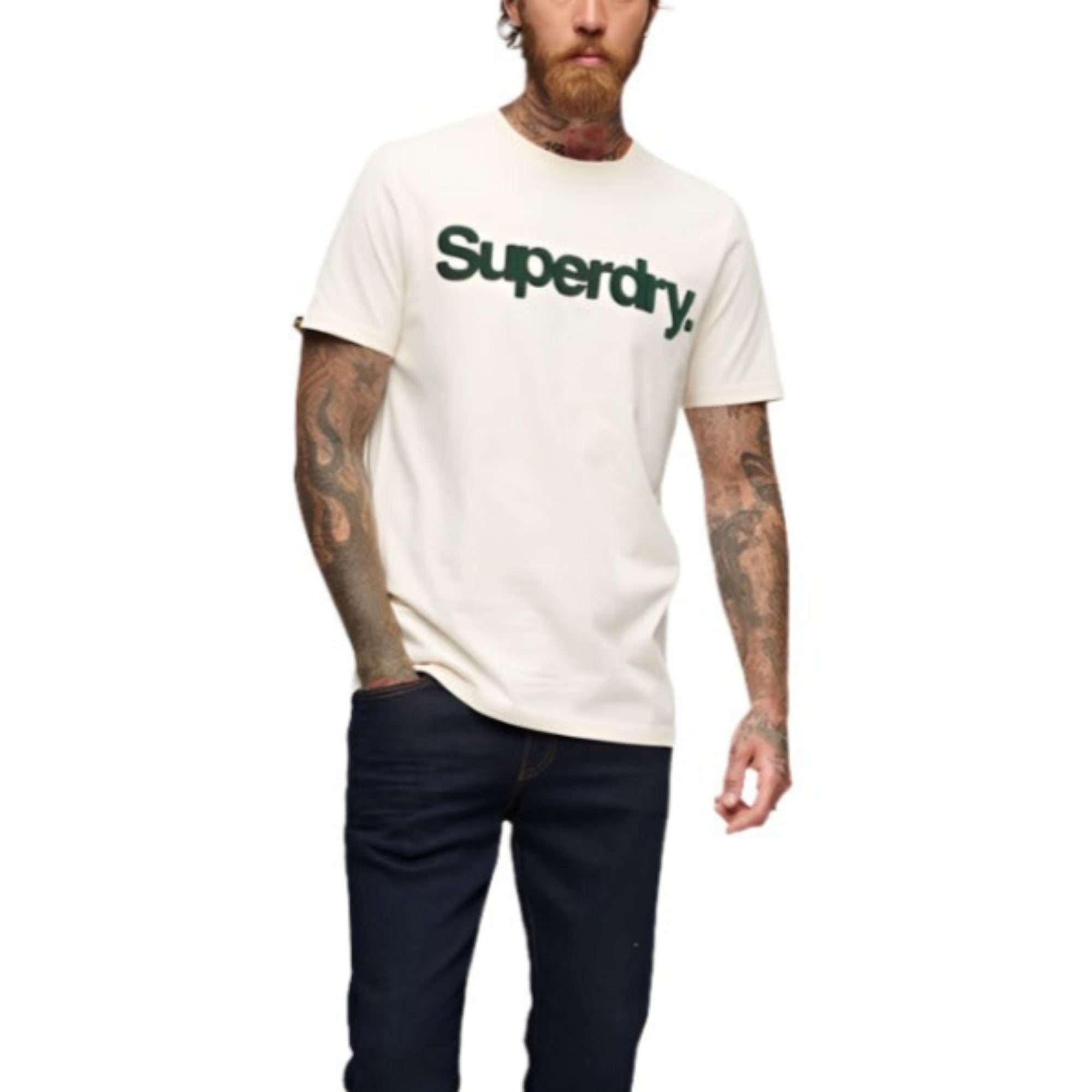 Oatmeal White Core Logo Classic T-Shirt