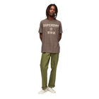 Cocoa Brown Marl Workwear Logo Vintage T-Shirt