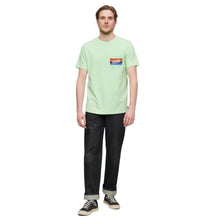 Neon Mint Green Slub Cali Striped Logo T-Shirt