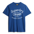 Sea Salt Blue Copper Label Script T-Shirt