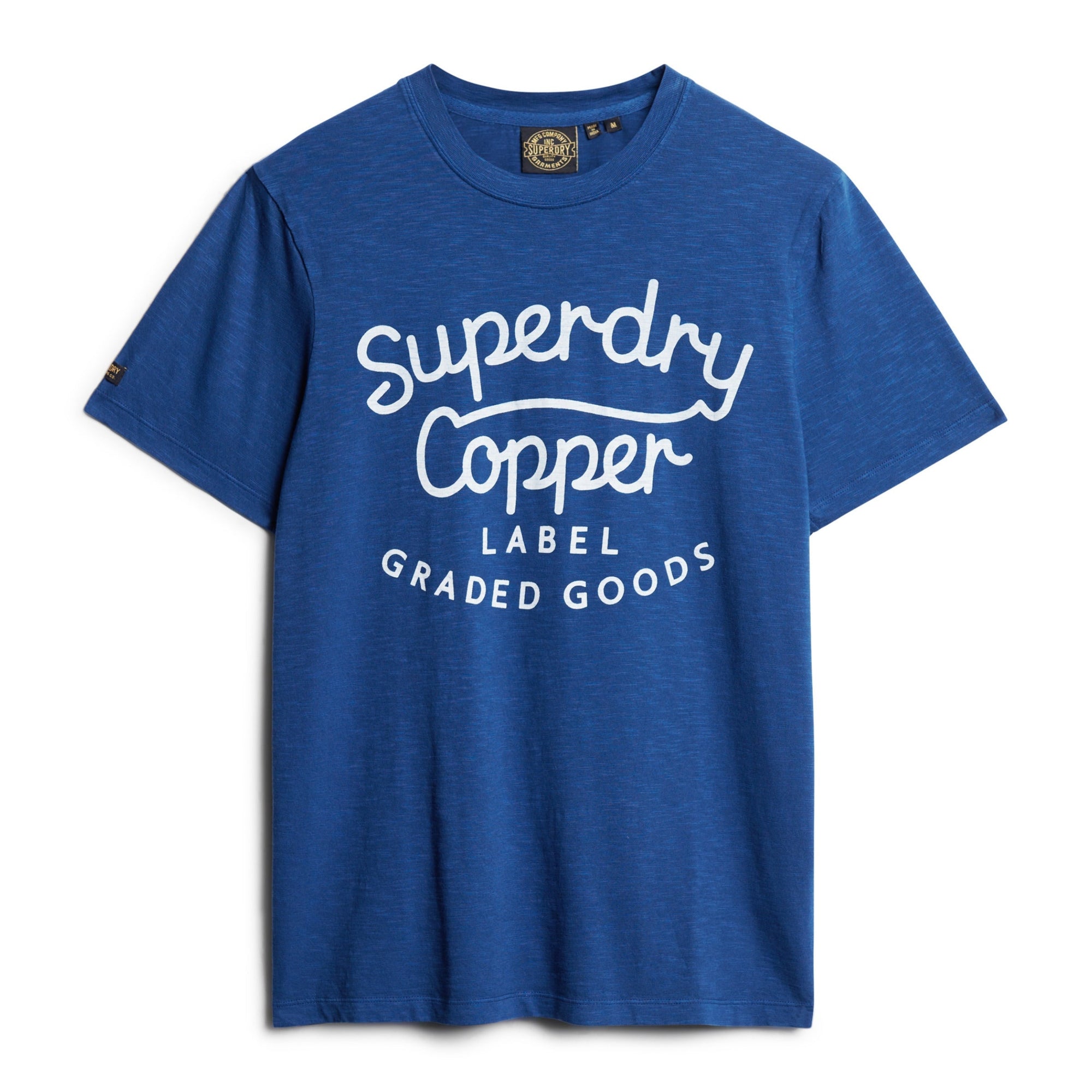 Sea Salt Blue Copper Label Script T-Shirt