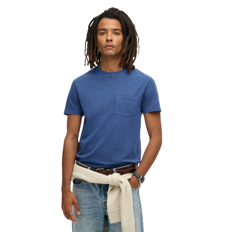 Washed Supermarine Navy Essential Washed Pocket T-Shirt