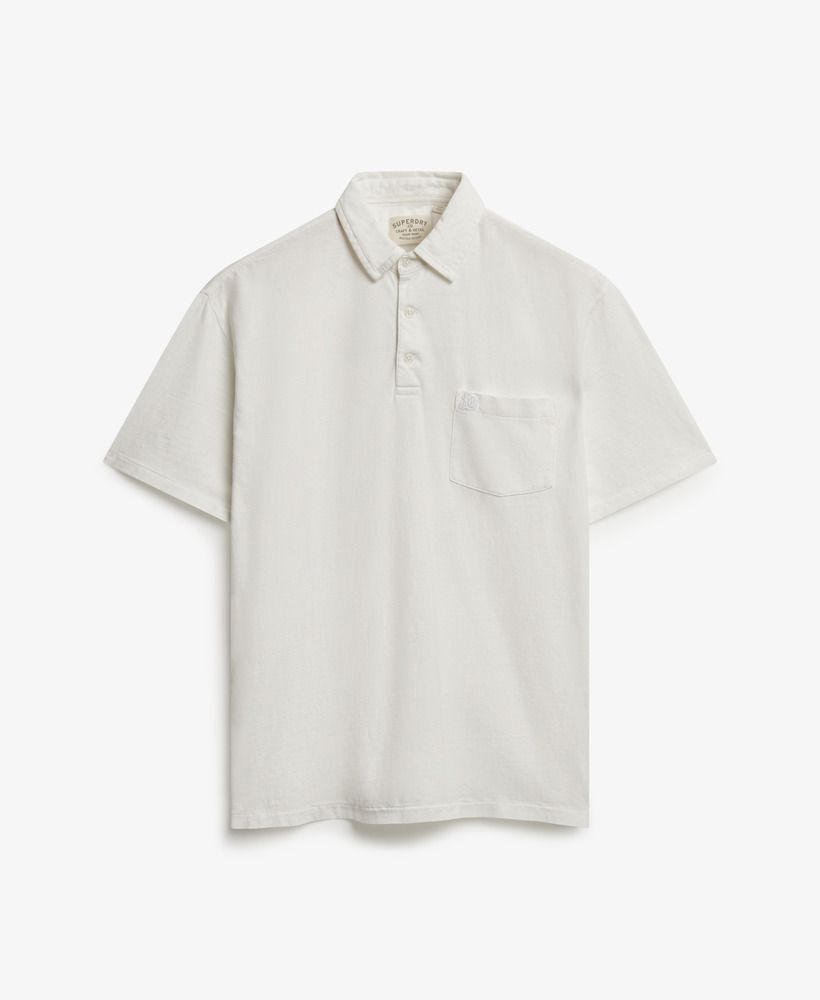 Classic Cotton Linen Polo - Lime White-4