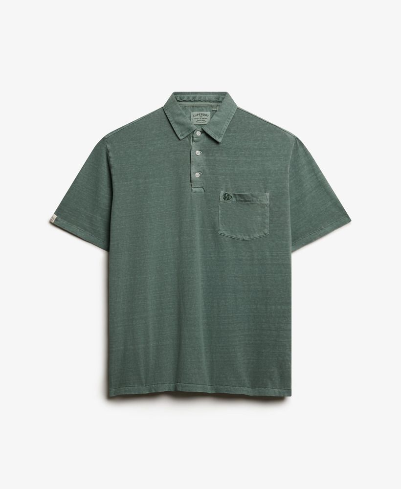 Classic Cotton Linen Polo - Olive Branch Green-4