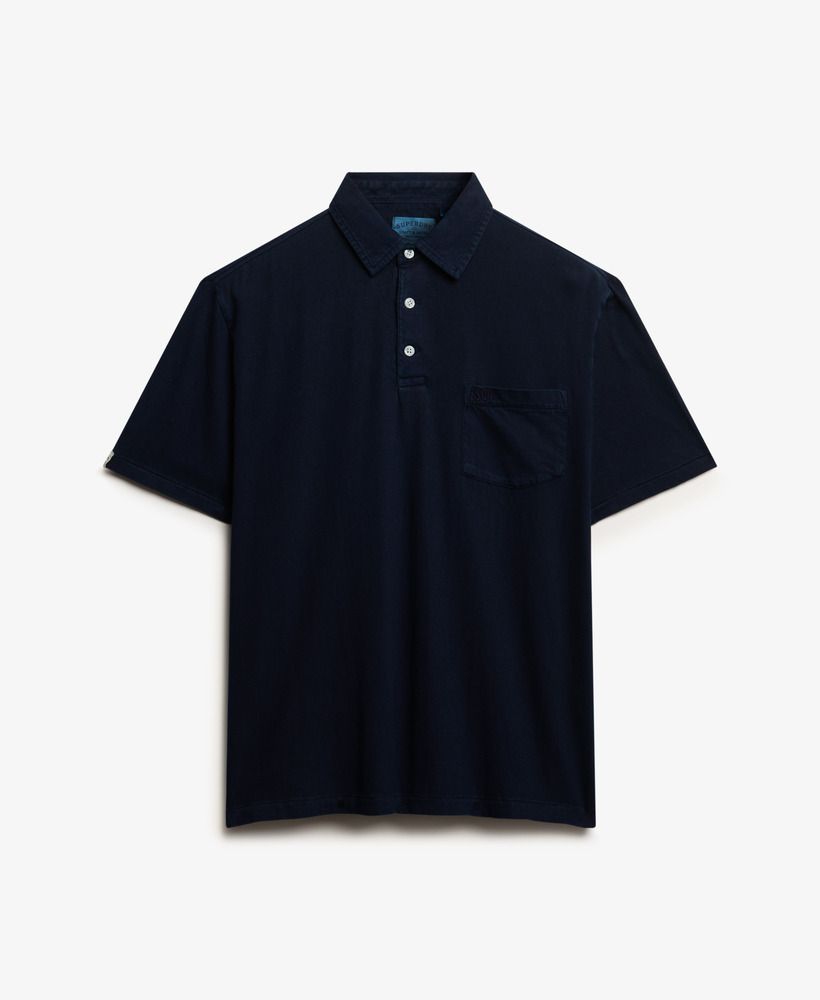 Classic Cotton Linen Polo - Hampton Navy-4