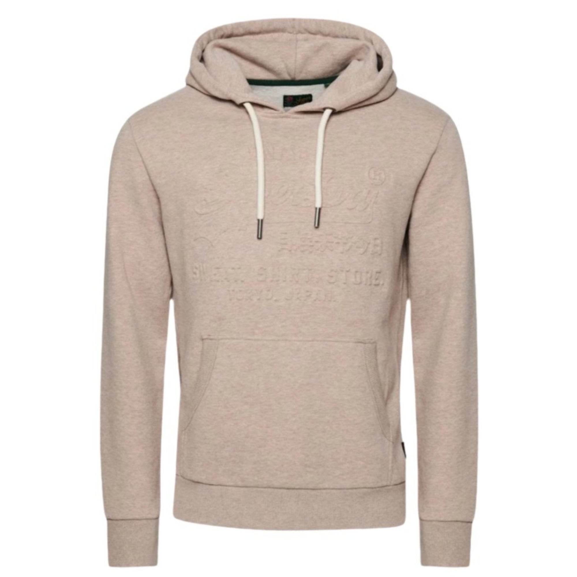 Pastel Beige Snowy Vintage Logo Hoodie