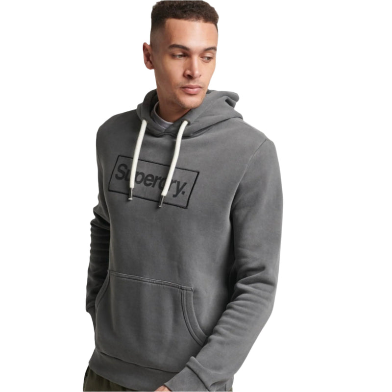 Vintage Black Core Logo Hoodie