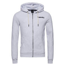Ice Marl Vintage Core Logo Classic Zip Hoodie
