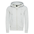 Glacier Grey Marl Vintage Logo Zip Hoodie