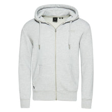 Glacier Grey Marl Vintage Logo Zip Hoodie